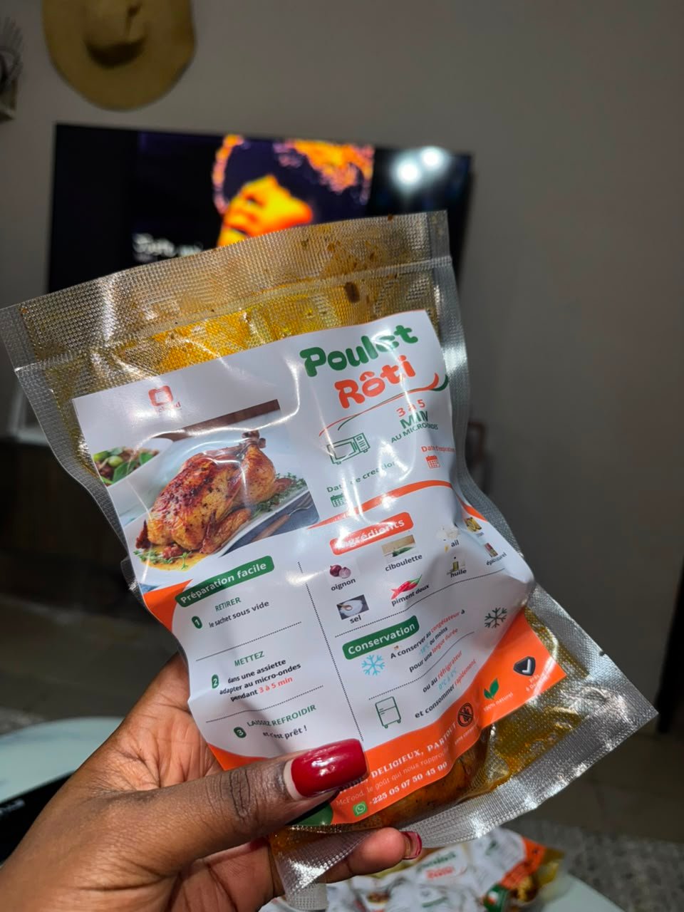 Poulet rôti surgelé